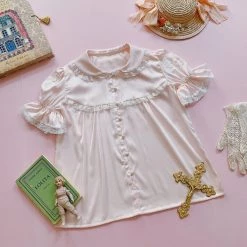 First Love Babydoll Satin Shirt Le Flacon