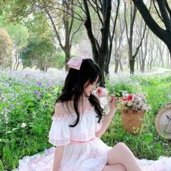 Summer Joy New Arrivals [Premium Selected] Flower Dance Floral Chiffon Dress (Designer SJ)