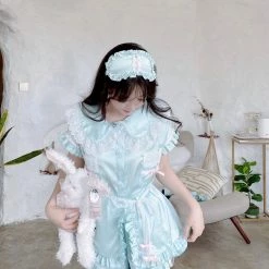 Summer Joy New Arrivals Angelic Mint Satin Lounge Wear Set 17 Summer Joy New Arrivals Angelic Mint Satin Lounge Wear Set