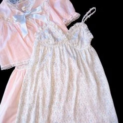 Japanese Lingeire Sunflower Girls Floral Chiffon Dress