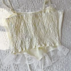 [Basic] White Chocolate Milk Lace Corset