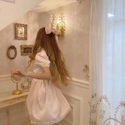 Love You ❤️ So Much [Premium Selected] Midsummer Night Dream Babydoll Satin Dress