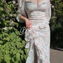 Basic Fashion Floral Garden Chiffon Dress New Arrivals 7 Basic Fashion Floral Garden Chiffon Dress New Arrivals