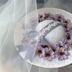 Peiliee Shop [Only 1 Made] 80s Medicago Sativa Cottage Core Dream Tea Party Straw Hat