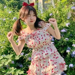 Rose Candy New Arrivals Summer Cherry Girl Set