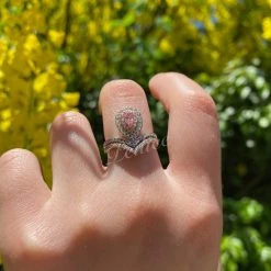 Peiliee Shop Soft Pink Dreams Crystal Ring New Arrivals
