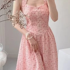 Vintage Inspired Cherry Blossom Floral Dress Gown