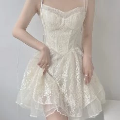 Vintage Inspired Moonlight Ballerina Lace Mini Dress New Arrivals