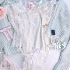 Peiliee [Handmade Lingerie] Pearly Mermaid Pastel Fairy Lace Body