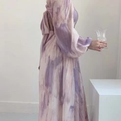 Vintage Inspired Lilac Floral Dress Gown New Arrivals