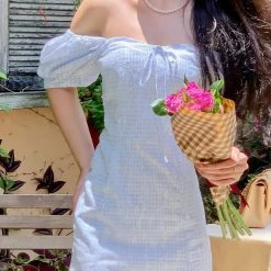 Boss JIA New Arrivals Dream Of The Love Sea Lace And Gingham Mini Dress 12 Boss JIA New Arrivals Dream Of The Love Sea Lace And Gingham Mini Dress