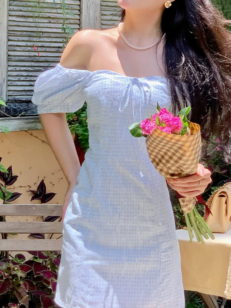 Boss JIA New Arrivals Dream Of The Love Sea Lace And Gingham Mini Dress 5 Boss JIA New Arrivals Dream Of The Love Sea Lace And Gingham Mini Dress