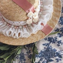 Peiliee Shop The Blooming Versailles Rose Garden Straw Hat