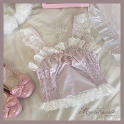 My Favorite 2022 New Arrivals [Basic] Strawberry Cheese Cake Lace Top