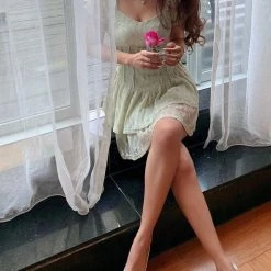 Boss JIA [Premium Selected] Minty Mojito Lace Mini Dress New Arrivals