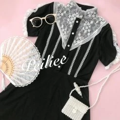 Peiliee Shop Paris Is Always A Good Idea Satin Babydoll Mini Dress