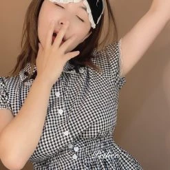 Peiliee Shop [Sweden Warehouse] By Peiliee - Afternoon Tea At Tiffany Gingham Babydoll Mini Dress Lolita 1997 Style