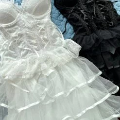 Peiliee Shop [Basic] Rosen Season Corset Dress Set New Arrivals