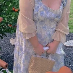 DAJUN [Curve Beauty] Cottage Ballerina Floral Vintage Dress New Arrivals