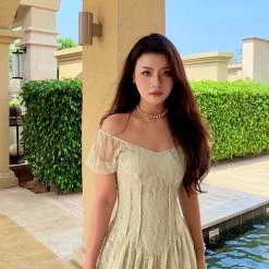 Boss JIA [Premium Selected] Minty Mojito Lace Mini Dress New Arrivals