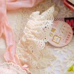 Miss KIKI [Product Photo] Peach Bae Soft Pink Dots Bra Set