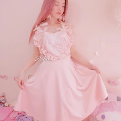 Peiliee 2 Years Anniversary The Dreamy Velvet Dress And Cotton Dress Set New Arrivals