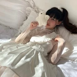 New Arrivals [NOLOLITA] Bunny Coast Apron Skirt ウサギの海岸