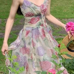 Vintage Inspired Flower Fairy Floral Dress