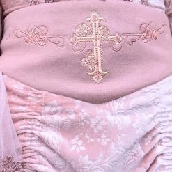 Blood Supply Summer 2022 Sakura Dream Velvet Corset Top With Sleeves