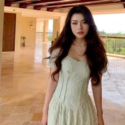 Boss JIA [Premium Selected] Minty Mojito Lace Mini Dress New Arrivals