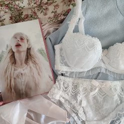 Japanese Lingerie Angel Ribbon For Stars And Roses Bra Set 36 Japanese Lingerie Angel Ribbon For Stars And Roses Bra Set