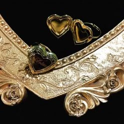 Peiliee Shop [Mid Season SALE] Vintage Lolita Doll Heart Shaped Mini Photo Frame Ring New Arrivals