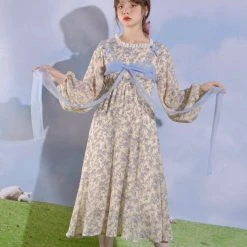 SEC-FLY Poem Of The Garden Floral Dress Set