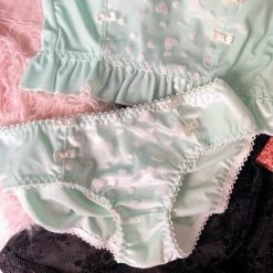 Japanese Lingere [Mid Season SALE] Mint To Be Snow Angel Bralette Set New Arrivals