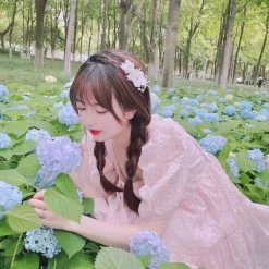 Rose Candy Rose Love Baby Doll Puff Sleeves Dress