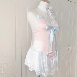 Peiliee Shop [Handmade Lingerie] Peach Melody Lace Top