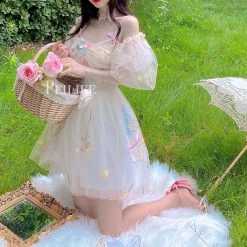 Summer Joy [Peiliee X Summer] Song Of The Angels Off-shoulder Dress (Designer SJ) New Arrivals