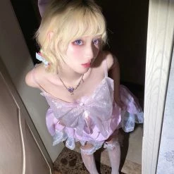 Peiliee Shop Floral Fairy Lingerie Set With Bralette And Pantie