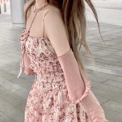 Arilf Y2K Floral Mini Dress Set