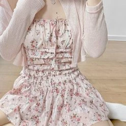 Arilf Y2K Floral Mini Dress Set