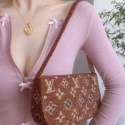 Sorozién Wild Rose Dust Pink Double Zipper Cardigan