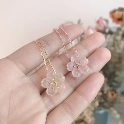 Jewelry New Arrivals Sakura Crystal Natural Gem Stone Necklace Bracelet Set