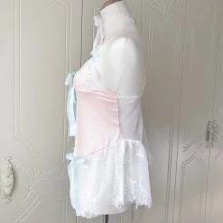 Peiliee Shop [Handmade Lingerie] Peach Melody Lace Top