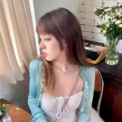 Arilf Lotus Leaf Shine Cardigan New Arrivals