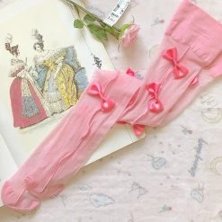 Peiliee Shop Lovely Dolly Ribbon Girl Stocking New Arrivals