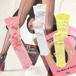 Peiliee Shop Lovely Dolly Ribbon Girl Stocking New Arrivals