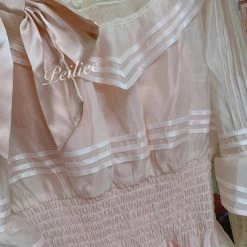 Sweet Piknis [Premium Selected] My Golden Days Vintage Antique Edwardian Soft Pink Dress Set