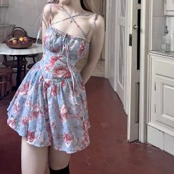 New Arrivals [Arilf SS22] Blue Jacaranda Floral Dress Jumpsuit