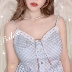 [Exclusive To PeilieeShop] Orange Blossom Gingham Dress New Arrivals