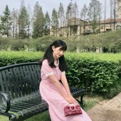 [Premium Selected] Arrived In Dream Land Gingham Dress (designer Rose Candy)